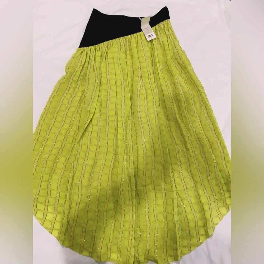 NWT $1998 Tory Burch colorblock chiffon maxi skirt